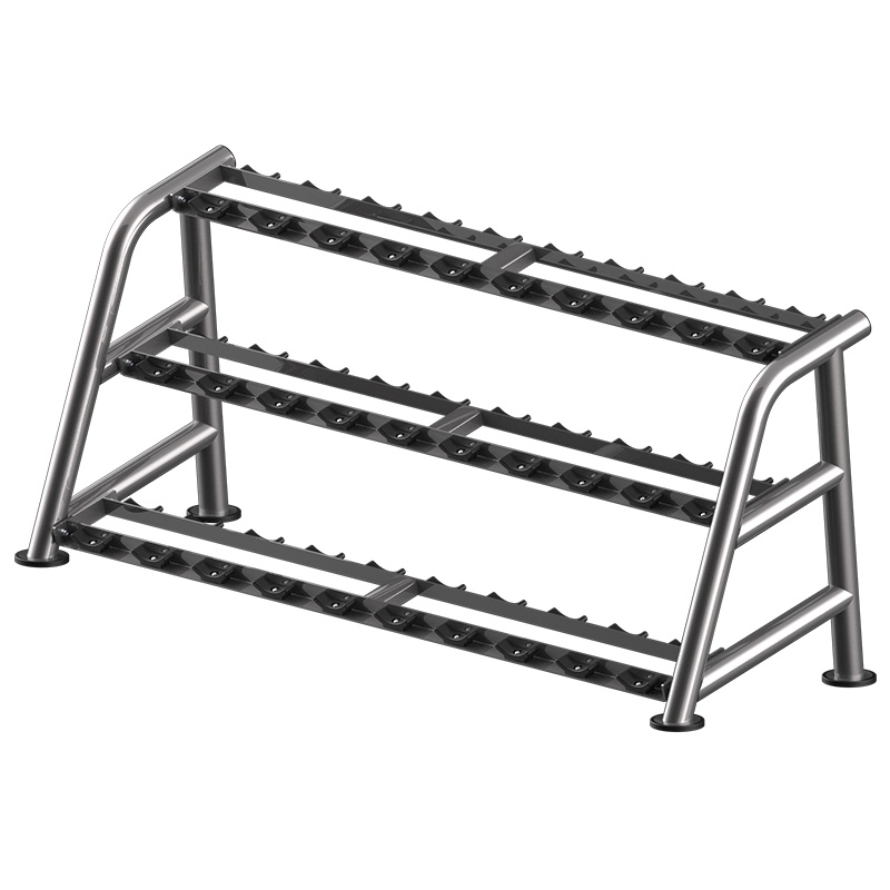 Customizable Steel Three Tier Dumbbell Rack for Gyms