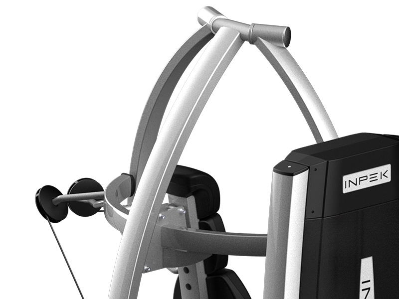 Professional-grade chest press station featuring