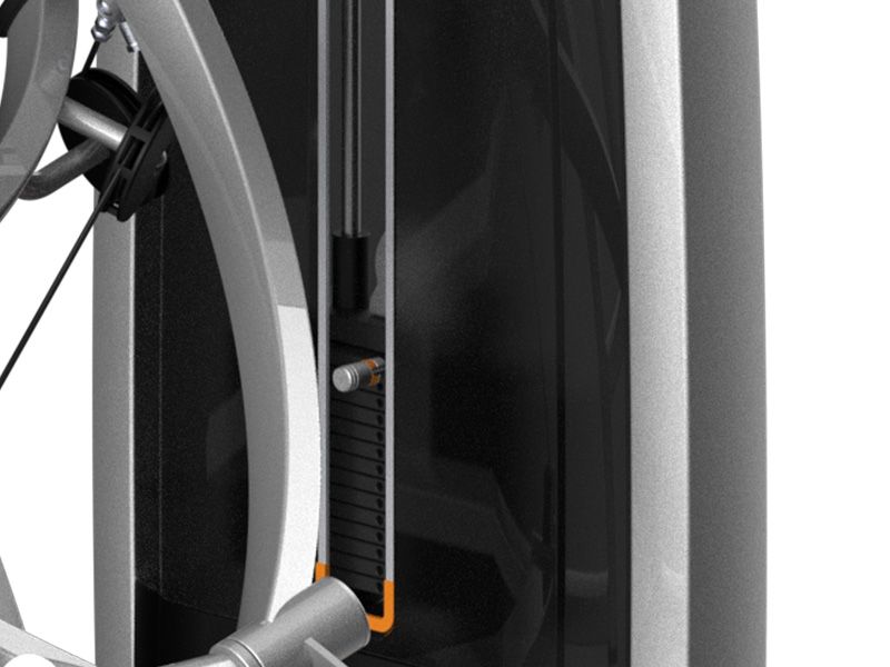 steel with ergonomic design to target deltoids