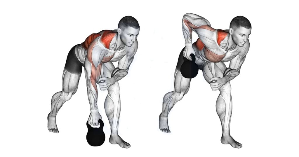 One-armed Kettlebell Row
