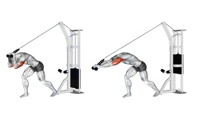 Overhead Tricep Extension with Rope Attachment