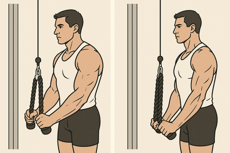 Reverse-Grip Rope Pushdowns