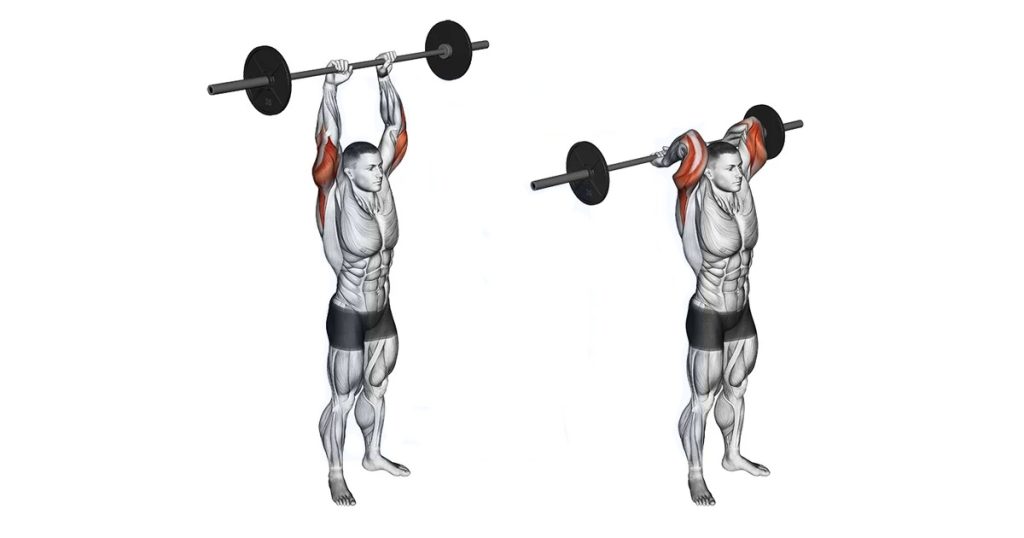 Tricep Bar Overhead Extension